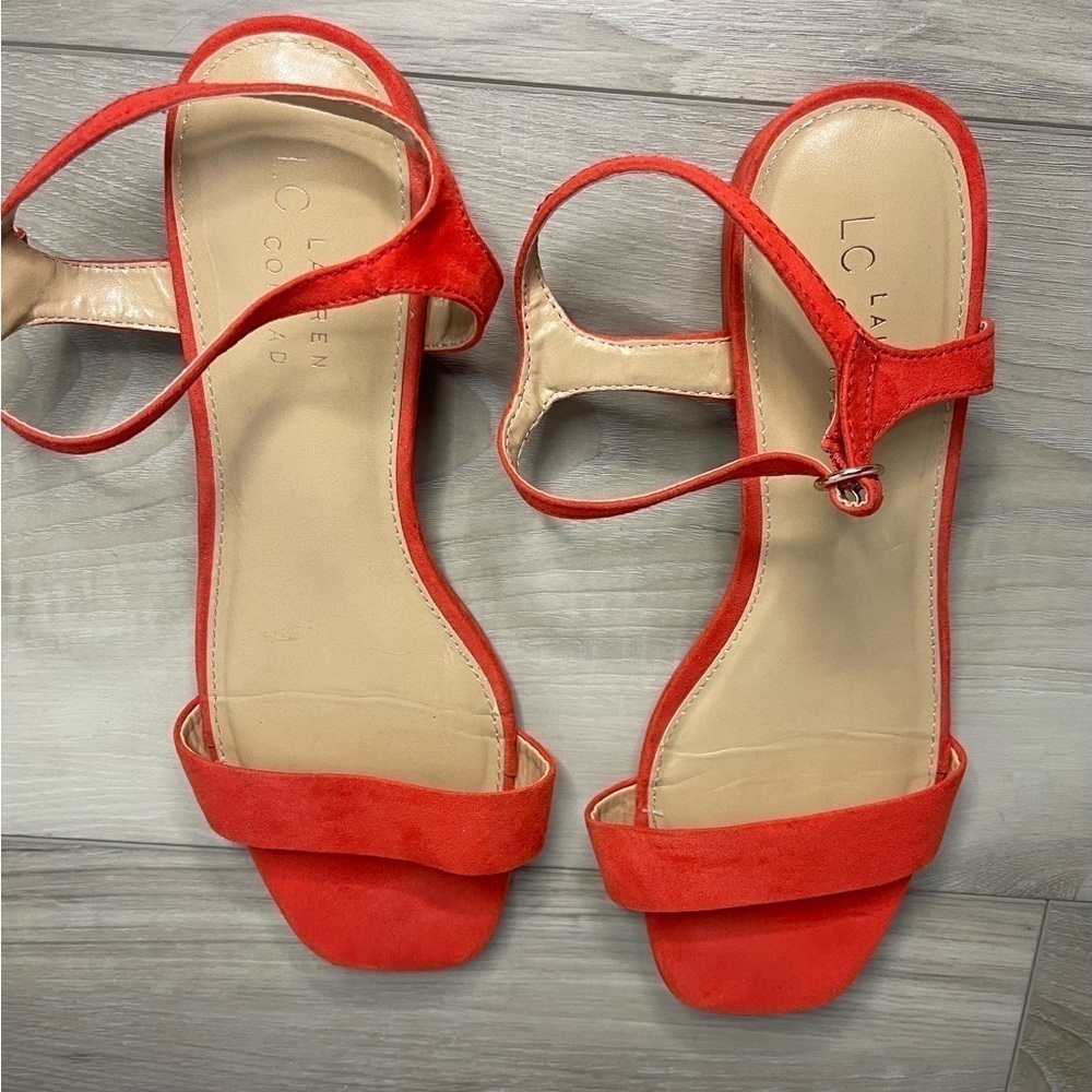 LC Lauren Conrad Women's Block Heel Sandals - Picture 2 of 4